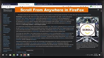 How to Scroll Webpages without Using Scrollbars in Firefox on Windows