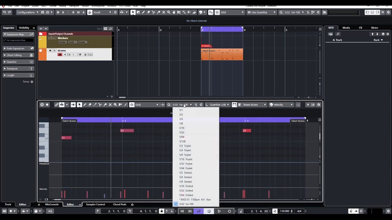 كوانتايز ايقاع الهيوة الحديث  و برمجة ابقاع الكورج في الكيوبيز