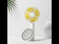 2000mAh battery Rechargeable Handheld Fan 5 Gears Natural Wind Noiseless USB Mini Fans Outdoors Air