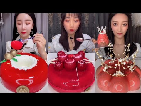 ASMR - Mousse cake Crepe cake Mochi Bear cake roll | ep.47