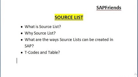 ME01 : How to create Source List in SAP | SAP MM | Why Source List | T - Codes, Table | Interview Qs