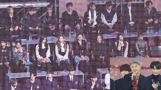 (ENG SUBS) 190106 Wanna One + Stray Kids + Twice reaction to BTS 'Album of the Year' speech @ GDA