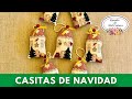 47. Casitas de Navidad. Adornos para colgar en el Árbol. Tutorial fácil y rápido. Patrones gratis.