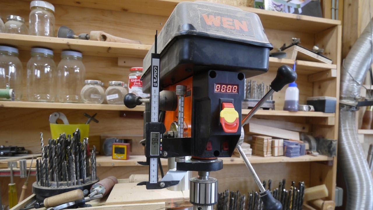 Installing a digital depth gauge on a drill press - YouTube