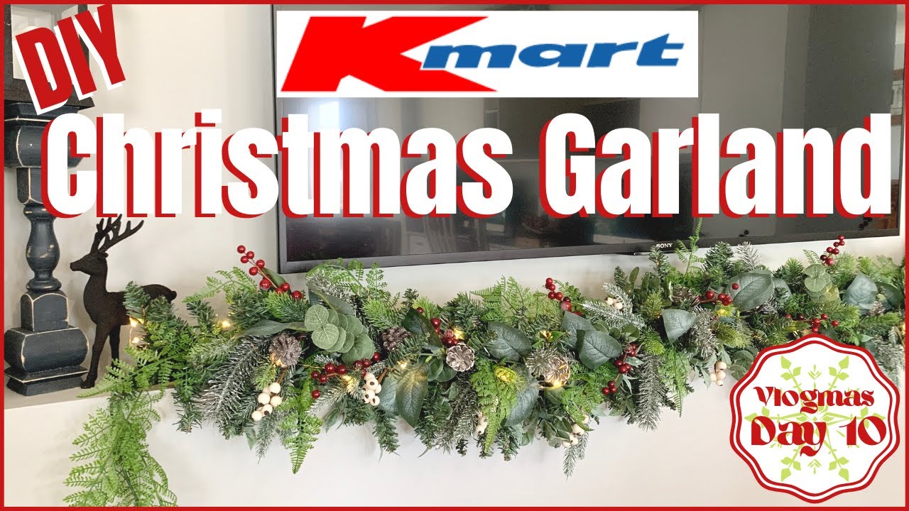 DIY KMART CHRISTMAS GARLAND | VLOGMAS 2020 | DAY 10 - YouTube