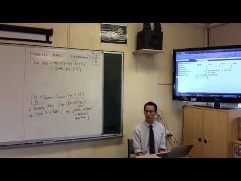 Calculating Wages w/ Spreadsheets (2 of 2: Constructing the Formulas)