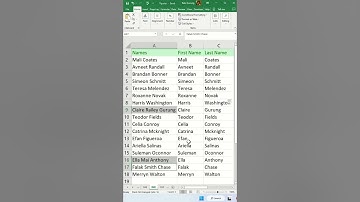 Separate First Name and Last Names - Excel Tips and Tricks