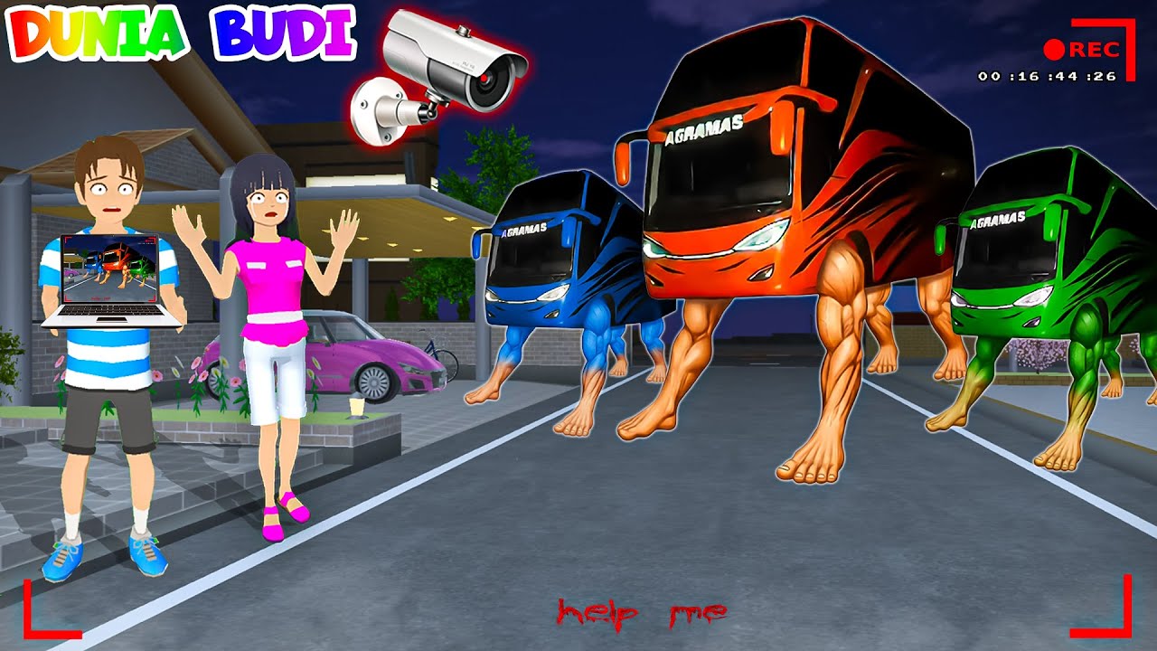 Yuta Mio Panik! CCTV Merekam ANOMALI BUS WARNA WARNI Di Depan Rumah😱