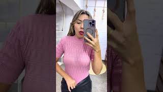 Blusa Brenda e Saia em courinho