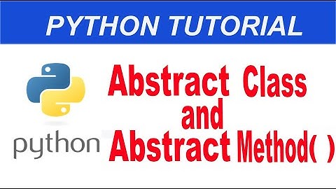 Abstract class and Abstract Method in Python #44 || Python Complete Course in Urdu/Hindi