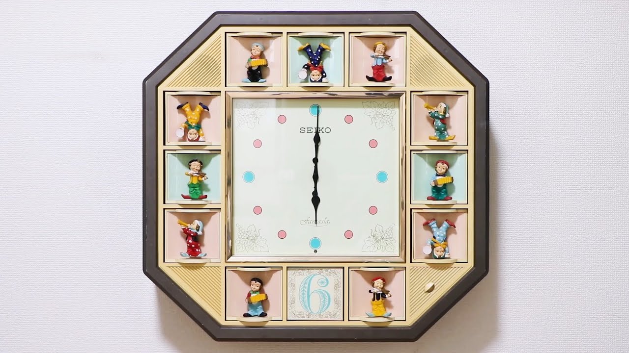 SEIKO FANTASIA からくり時計 RE501B - YouTube