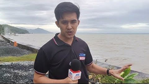 Tumaas at lumakas na hampas ng alon sa Brgy. Angeles Atimonan Quezon Province.