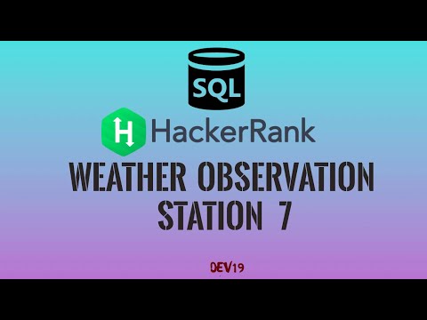 #12 Weather Observation Station 7  |  HackerRank SQL Solutions