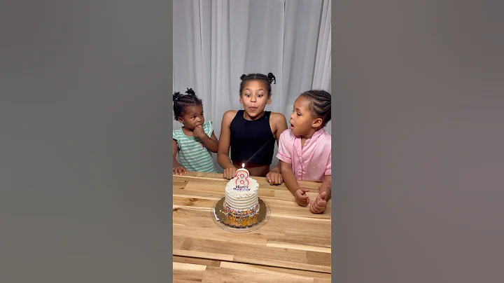 Dad catches daughter blowing out big sisters birthday candle #shorts