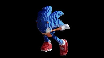 Voxel Animation - Sonic the Hedgehog #sonic #sonicthehedgehog #voxelart