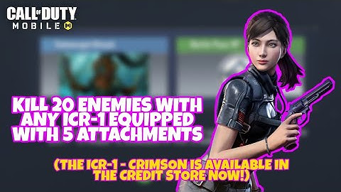 Kill 20 Enemies with any ICR-1 equipped with 5 attachments