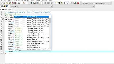 Reading and Writing to Files - fstream c programming