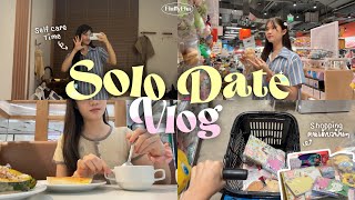 Solo Date Vlog | ออกไปเดทกับตัวเอง 1 วัน , Self-care💆🏻‍♀️ , Shopping spoiled myself 🛒