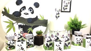 🥳 DECORACIÓN DE MESA PARA DULCES 🍭 CON PAPELEIRA PERSONALIZADA Osito Panda🐼