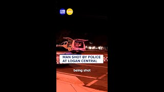 Man shot by police at Logan Central | 9 News Australia