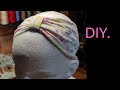 Cómo hacer un turbante con tela   DIY.. como hacer una tiara.