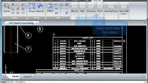 GstarCAD 2012 CAD sheet to excel.mp4