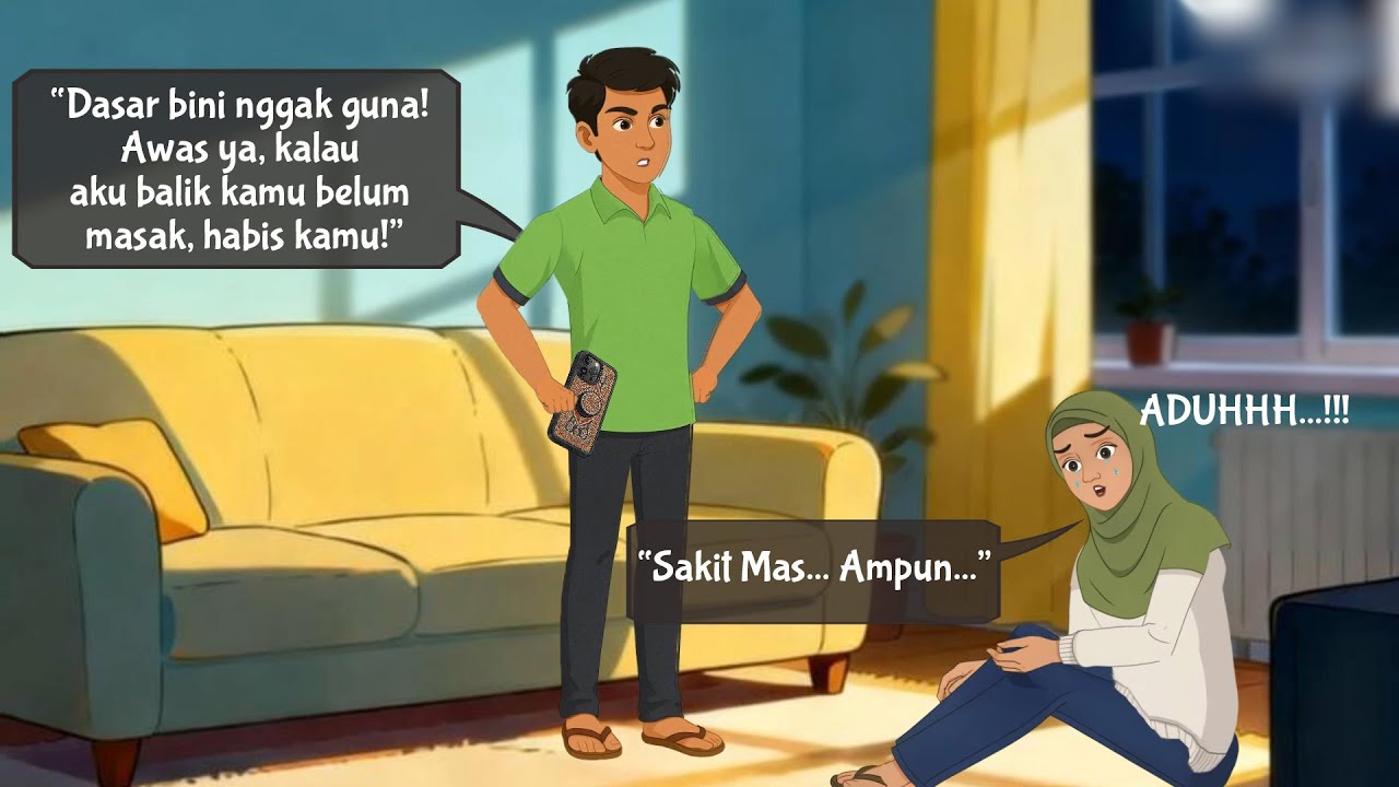 SUAMI MOKONDO KECANDUAN JUDI ONLINE & SUKA KDRT ISTRI | Animasi Kartun Drama