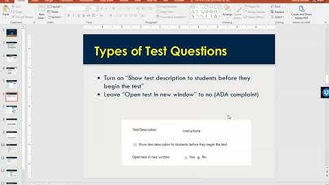 Creating a Test in Blackboard