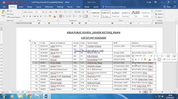 How to delete extra row and column from table in Word file
