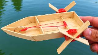 How to Make an Elastic Band Paddle Boat | DIY Wooden Boat
