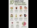 10 habits that secretly make you gain weight #habits#weight gain#health tips