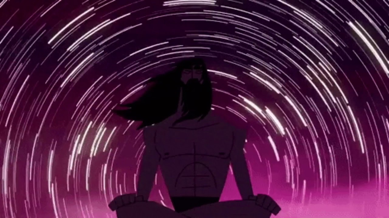 Samurai gif. Самурай Джек медитация. Самурай gif. Самурай медитация