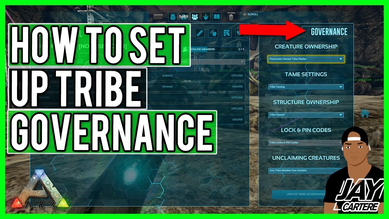 Ark Survival Evolved Ps4 Tribe Management Tips How To Set Up Tribe Governance Ark Tribe Tips Youtube