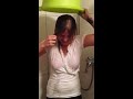 Ice water challange home in the bathroom