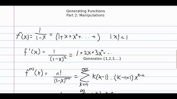 Generating Functions Part 2: Manipulations