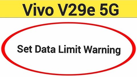 how to set data limit warning in Vivo V29e 5G | Vivo V29 5G, me data limit kaise set karen