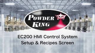 Powder King | EC200 HMI Control System | Setup & Recipe Screen