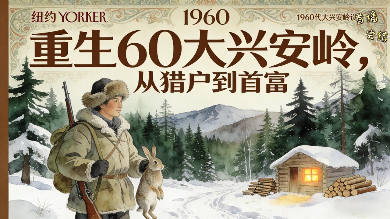 《重生60大兴安岭，从猎户到首富》穿越到东北大兴安岭，当然不想死，再三权衡，选择了进入深山打猎。从猎到小野味开始，再到打野猪，慢慢改善了家里的生活...#有声漫画#种田#穿越#爽文#猎户#年代