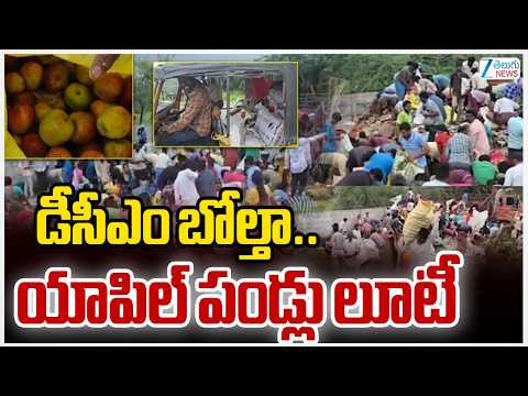 DCM Overturns In Mahabubabad | Apple Loot | డీసీఎం బోల్తా.. యాపిల్ పండ్లు లూటీ | ZEE Telugu News - ZEE24TELUGUNEWS