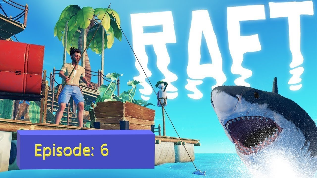 Raft Episode6 Plane Crash Island, tons of loot and shark proofing