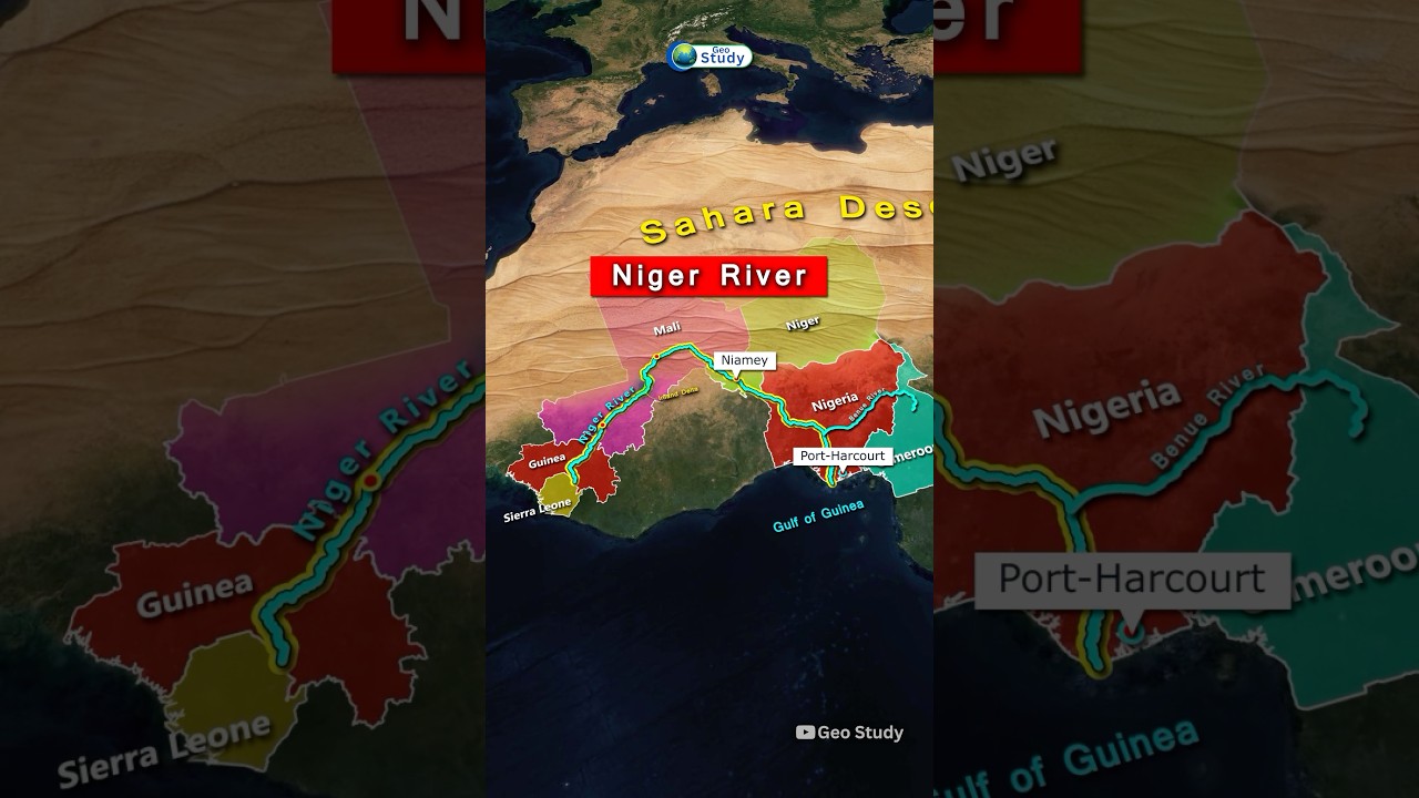 Niger River Through Animation | Third longest river in Africa | World Geography 