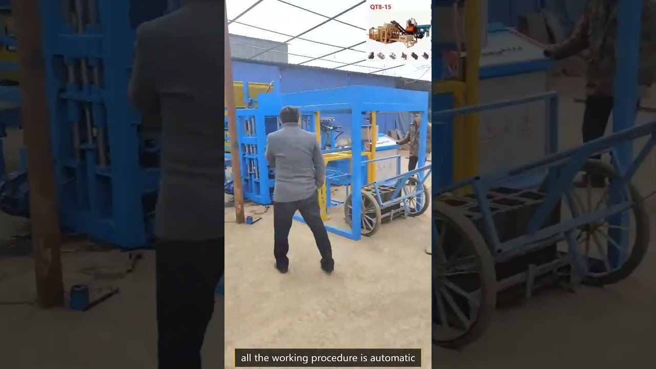 automatic cement brick making machinery to make hollow blocks. 