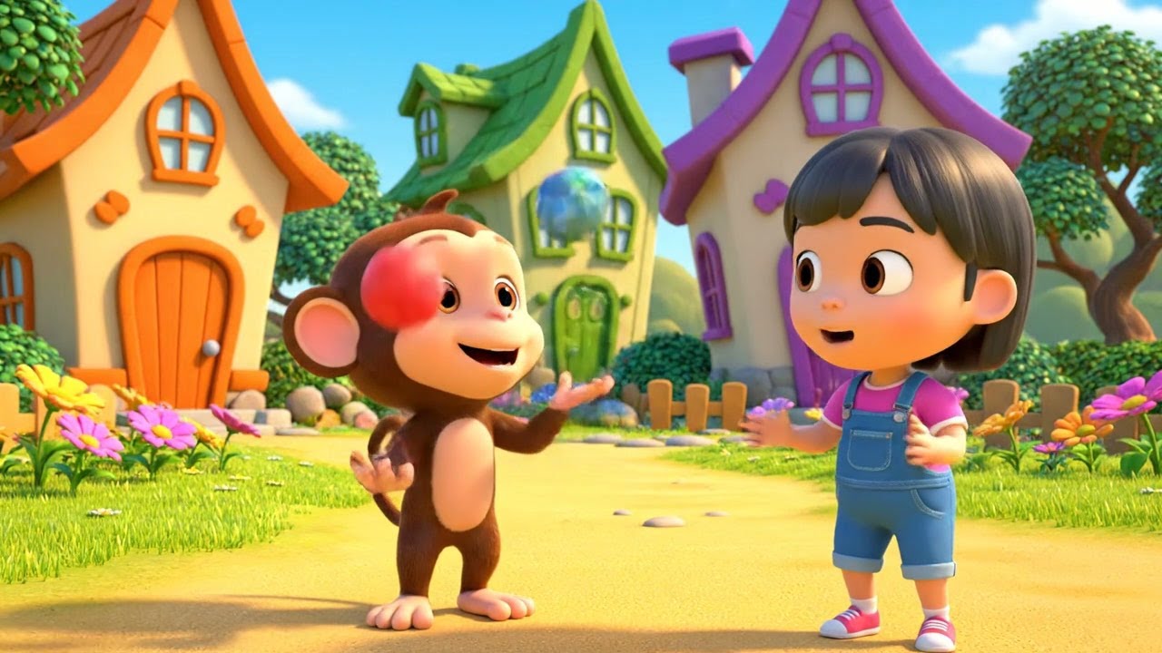 Naughty Baby Monkey Juggled the Soft Balls AV1 | Funny Toddler Song | Kids Rhymes