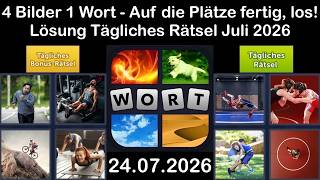 4 Bilder 1 Wort – Tägliches Rätsel Lösung 24.07.2026 - Auf diePlätze, fertig, los! Juli 2026 screenshot 2