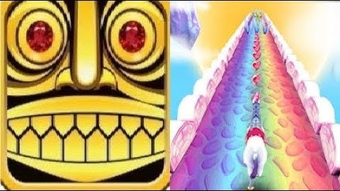 Lost Temple Endless Run vs My Little Unicorn Runner 3D 2