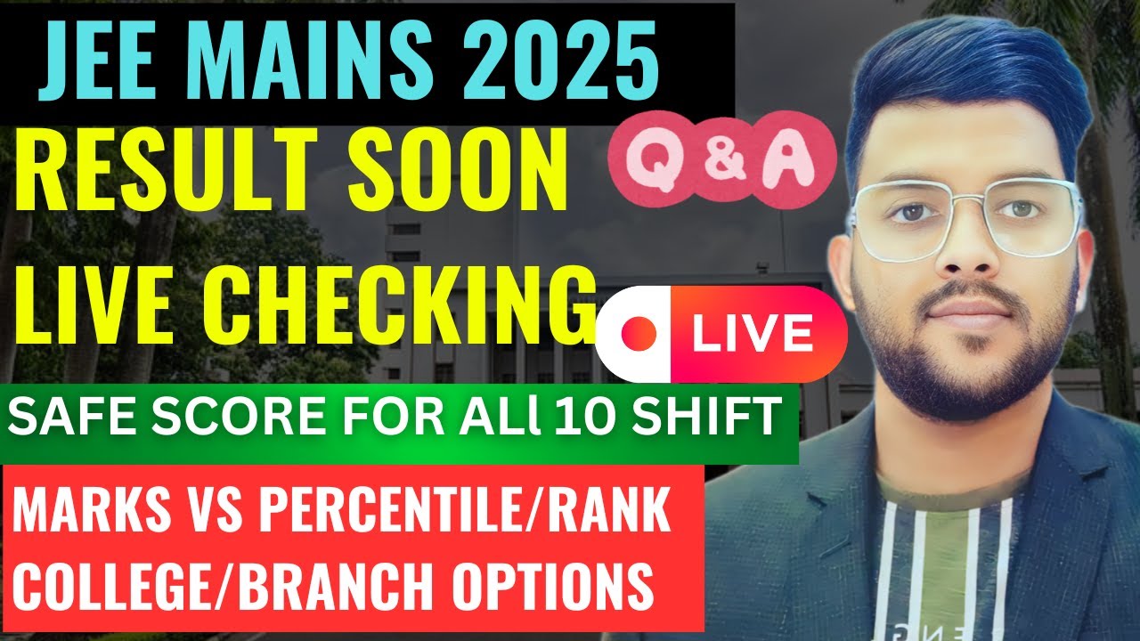JEE Mains 2025 Live Checking Result Coming soon | Marks vs Percentile ...