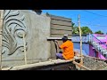 Plastering Wall Border _New House Front Wall Elevation Design Accurately Plastering with Cement