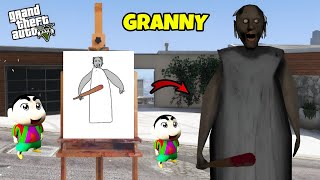 GTA 5 : FRANKLIN DRAW GRANNY 👻 WITH HELP OF MAGICAL PAINTING BOARD screenshot 4