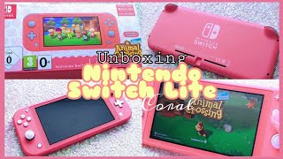🍑 РАСПАКОВКА Nintendo Switch Lite (Coral) + Animal Crossing