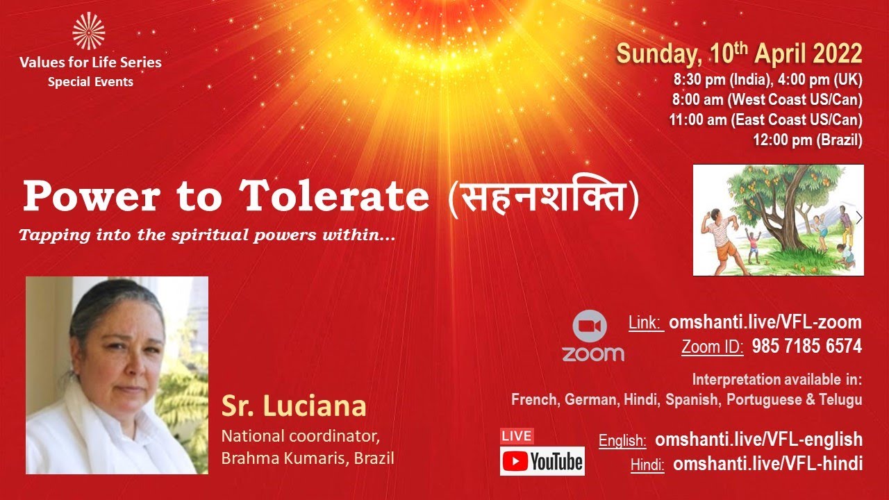 ENGLISH | Power to Tolerate |  Sr. Luciana, Brazil  | Values for Life Series Special Events